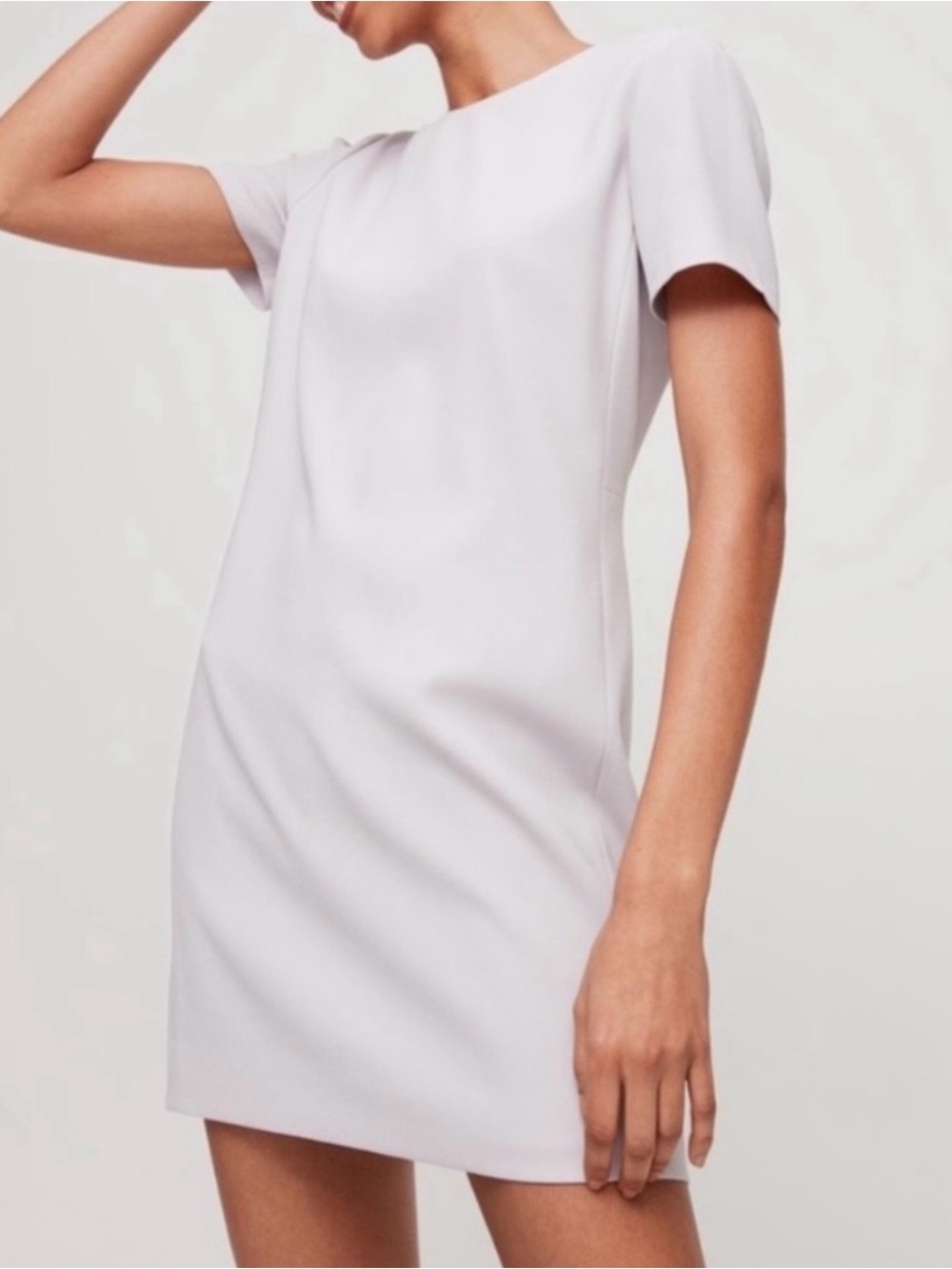 ARITZIA Babaton Patricio mini dress short sleeves relaxed fit Size 4 Grey/White